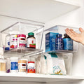 Vtopmart 6 Pack Clear Stackable Storage Bins with Lids, Large Plastic Containers with Handle for Pantry Organizer and Storage,Perfect for Bathroom,Cabinet,Kitchen,Fridge,Closet Organization