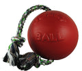 Jolly Pets Romp-n-Roll Rope and Ball Dog Toy, 8 Inches/Large, Blueberry, All Breed Sizes