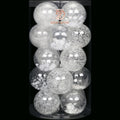 Sea Team 30-Pack Clear Christmas Ball Ornaments with Fillers, Champagne