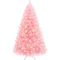 Yaheetech 6ft Pre-lit Christmas Tree with 300 Warm White Lights, Green