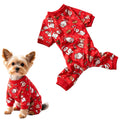Dog Pajamas Christmas Puppy Onesie Long Sleeve Pets Clothes Jumpsuits PJS