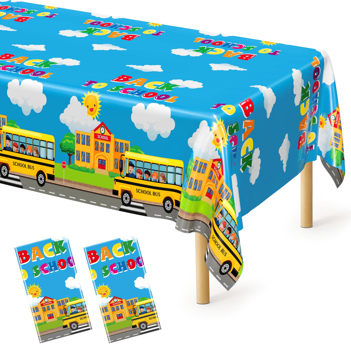 3 Pack Thanksgiving Tablecloths, 108" x 54" Disposable Turkey Table Cloth