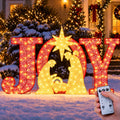 3D Snowman Gift box Outdoor Christmas Decorations with Timer&Remote Control