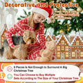 30 Inch Wooden Gingerbread House Christmas Tree Collar with Lights