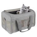 Cat Carrying Case - Pet Carrier Airline Approved, Protable and Breathable Pet Travel Carrier Removable Fleece Pad, Collapsible Cat Carrier Dog Carrier for Medium Cats Small Cats Dogs (Small, Pink)