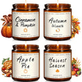 Cinnamon & Pumpkin Scented Candle – Fall Candles for Home Scented, Soy Candles for Home, 7 oz Cozy Pumpkin Candle for Women & Men, Autumn Décor & Holiday Gifts
