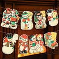 Cinnvoice 6.56 ft Vintage Christmas Banner Santa Hanging Garland Wooden