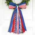 Fall Decor - Large Autumn Harvest Wreath Bow for Front Door 27x13 Inch