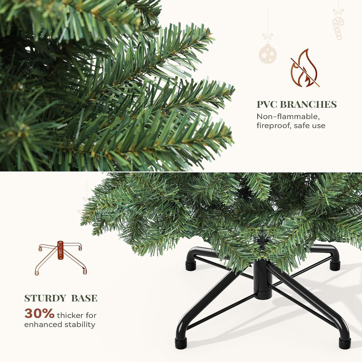 YITAHOME Prelit Green Pencil Christmas Tree 6 FT with Remote