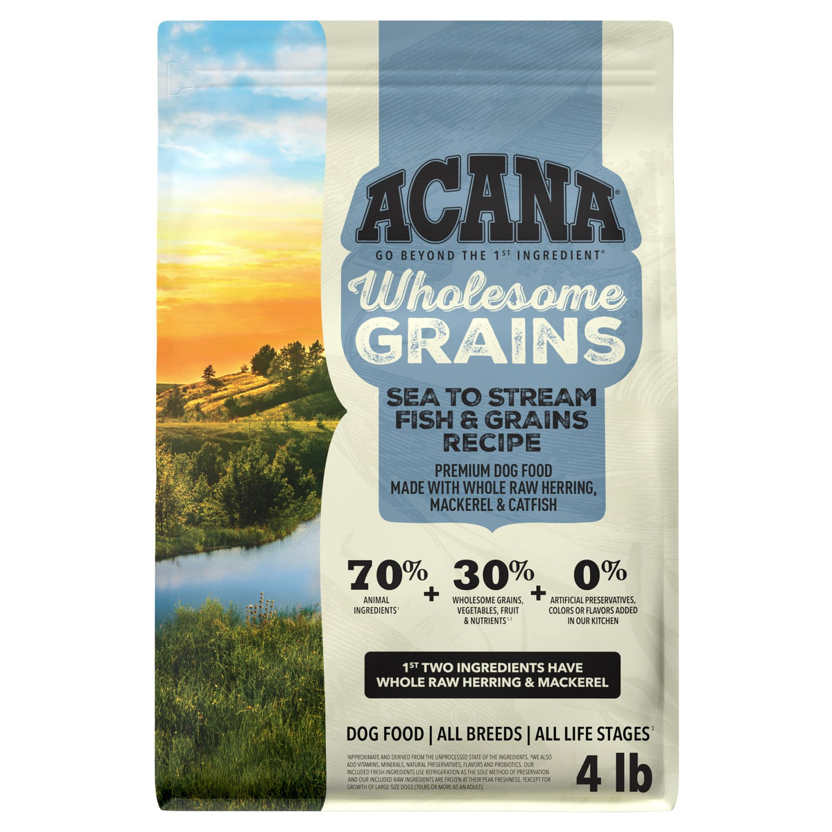 ACANA Wholesome Grains Dry Dog Food Red Meat & Grains Beef Pork & Lamb Recipe 22.5lb Bag