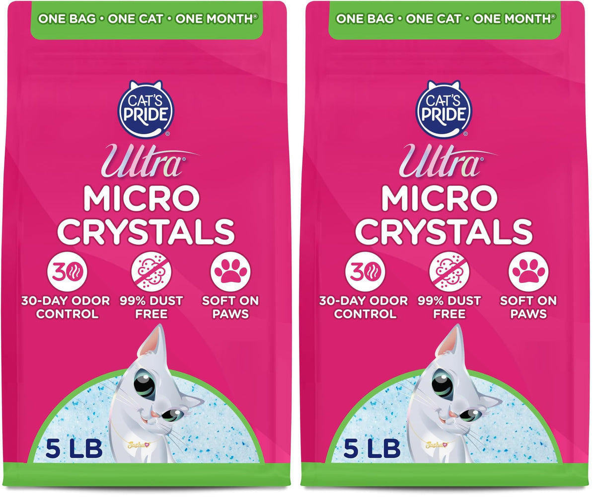ULTRA MICRO CRYSTALS UNSCENTED PREMIUM NON-CLUMPING CAT LITTER, 5-LB BAG