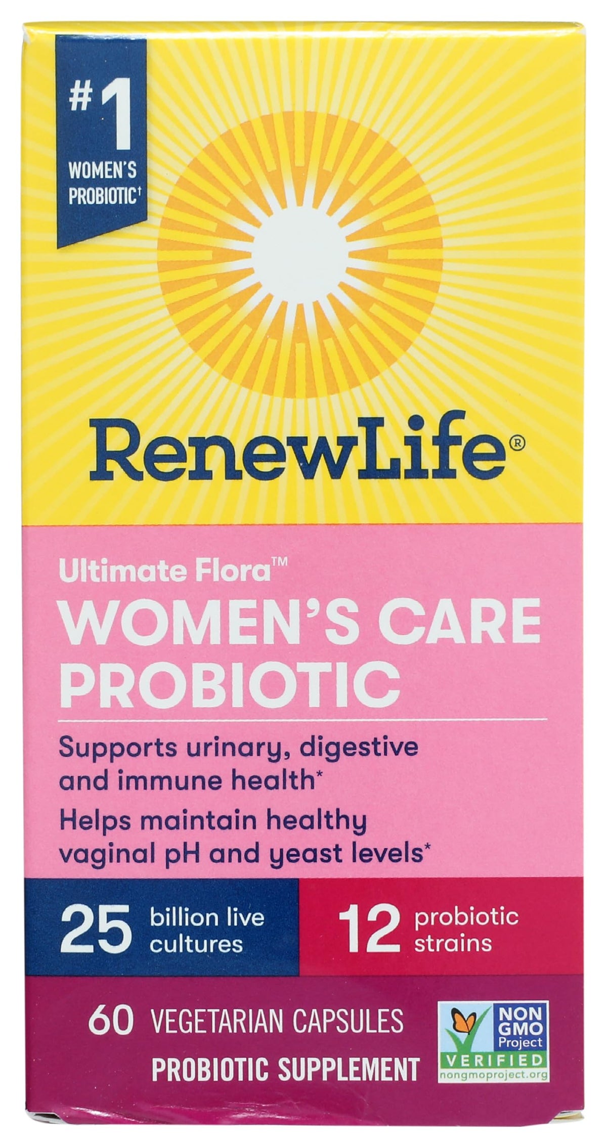 Renew Life Women's Probiotic | 25 Billion CFU | 30 Vegetarian Capsules | Supports Urinary, Digestive, and Immune Health | Dairy, Soy and Gluten-Free Supplement