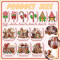 36 Pcs Christmas Gingerbread House Ornaments, Wood Xmas Tree Decor
