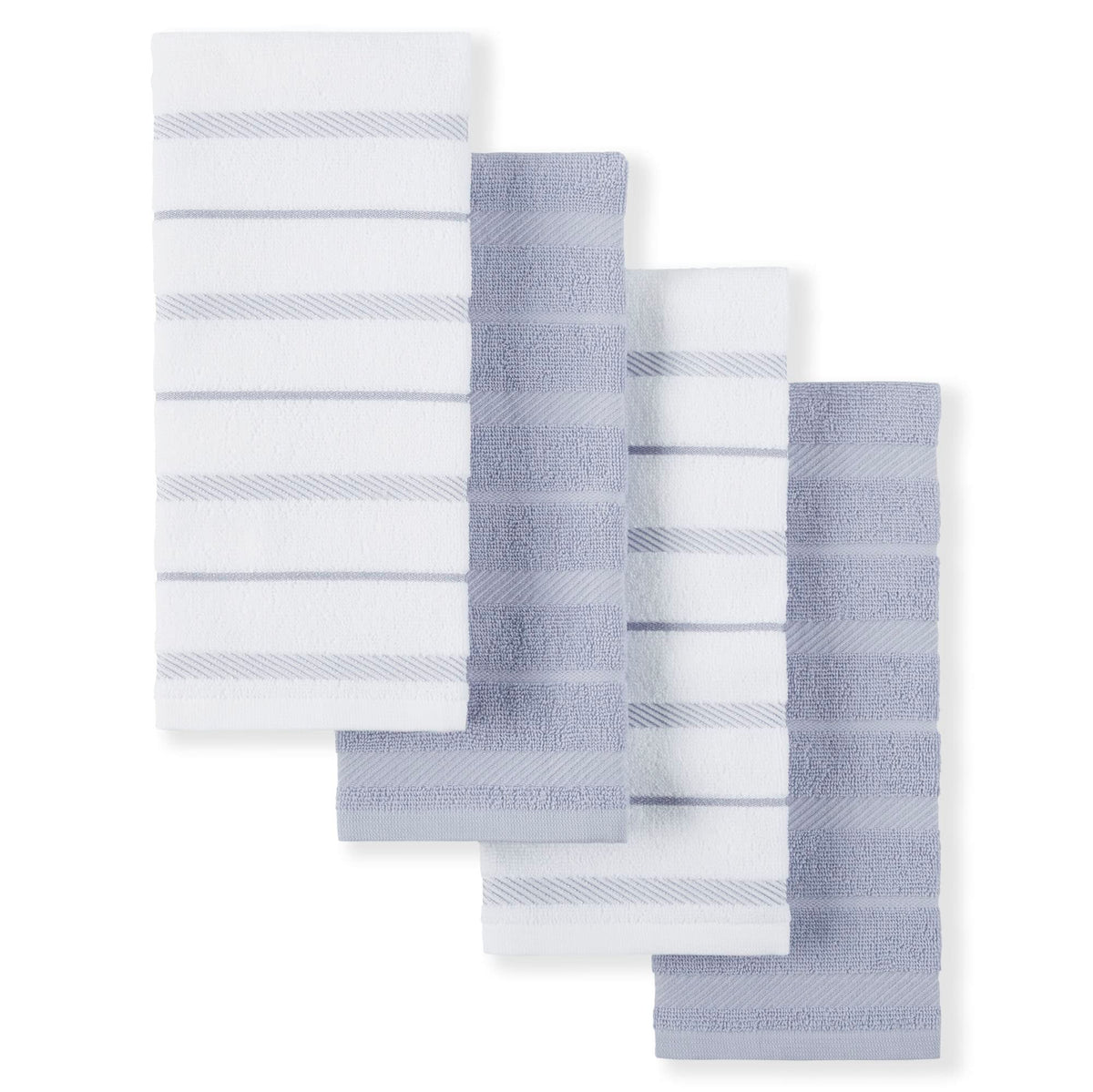 KitchenAid Albany Kitchen Towel 4-Pack Set, Honey Orange/White, 16"x26"