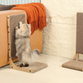 Zakkart 2-Pack Cat Scratching Board, 25.6'' Tall Cardboard L Shape Vertical Cat Scratchers for Indoor Cats, Cat Scratching Post for Wall and Couch, Large