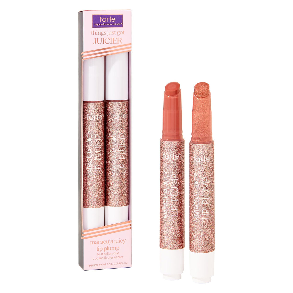 tarte maracuja juicy lip plump – Hydrating & Volumizing Lip Plumper Gloss Balm with Nourishing Hyaluronic Acid & Vitamin E, Plumps & Moisturizes, Vegan & Cruelty-Free