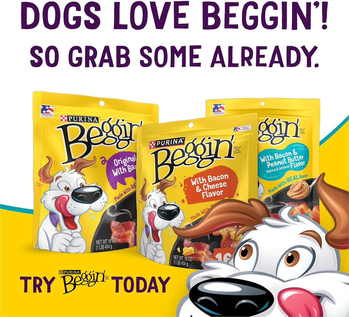 Purina Beggin' Flavor Stix with Bacon and Peanut Butter Flavor Dog Chew Stix - 40 oz. Pouch