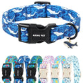 ARING PET Fall Dog Collar-Cotton Maple Leaves Dog Collar for Small Dogs, Adjustable Lightweight Dog Collars with Quick Release Buckle for Small Medium Large Dogs