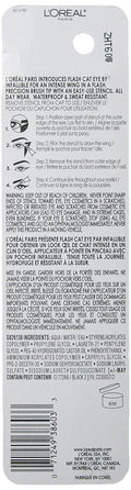 L'Oreal Paris Makeup Infallible Flash Cat Eye Waterproof Liquid Eyeliner, Black, 0.44 oz.