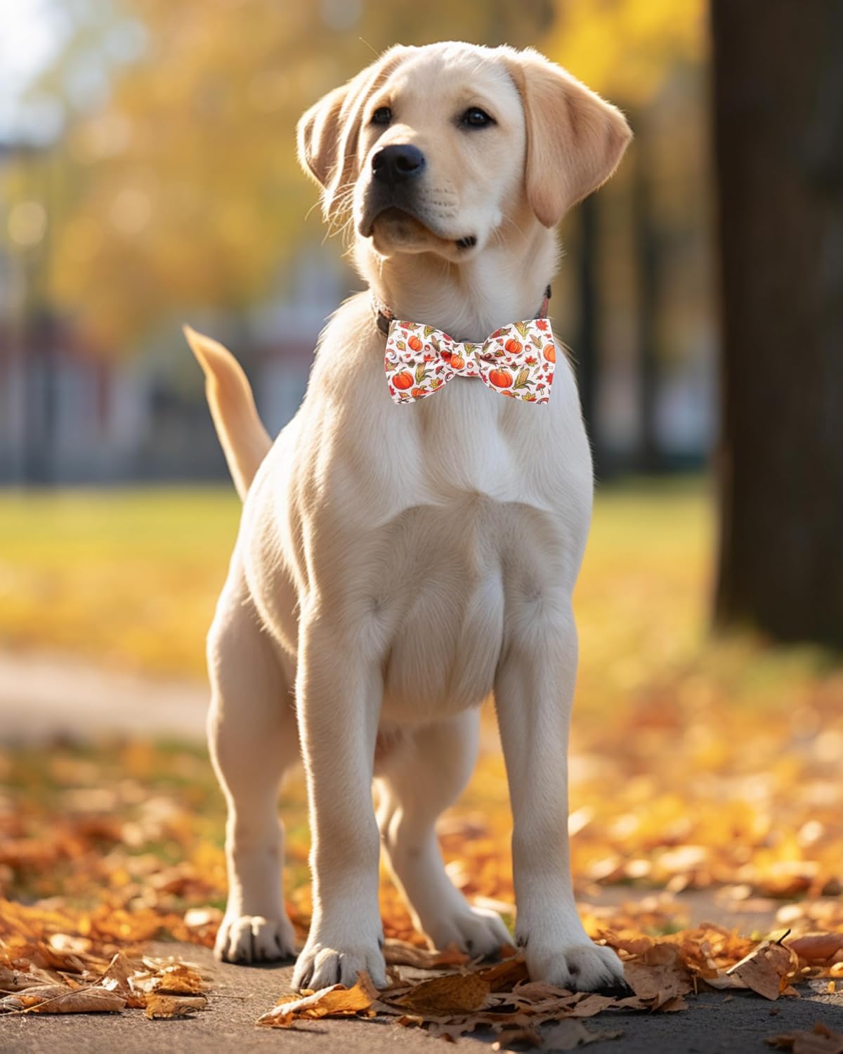 PET SHOW 10 Pack Fall Dog Bowties for Large Dogs Sliding on Collar