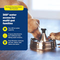 PetSafe Drinkwell Stainless Multi-Pet Fountain, red, 8 lb (PWW00-13705)