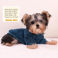 Cozy Pet Fleece Sweater, Double Velvet Winter Dog Clothes, Purple and Cream, Set of 2 (Navy Blue+Grey, X-Small)