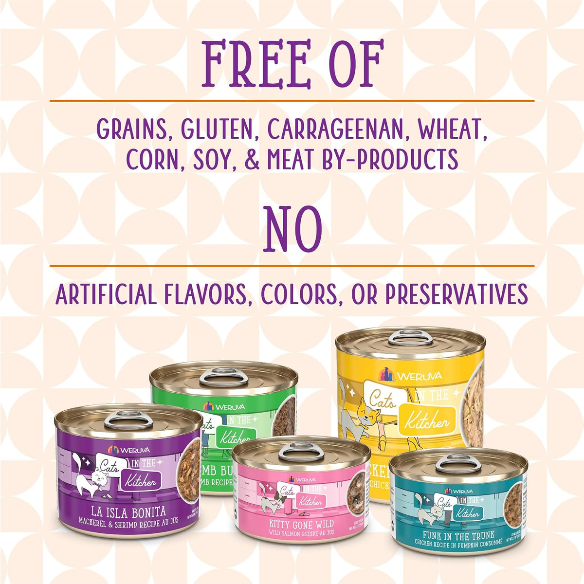 Weruva Cats in The Kitchen, Kitchen Cuties Variety Pack, Wet Cat Food, 3.2oz Can (Pack of 12)