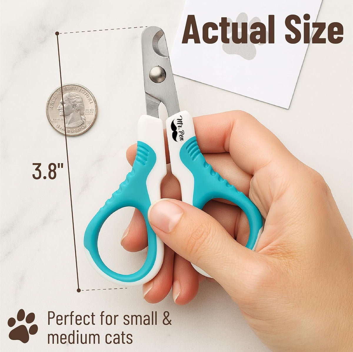 Mr. Pen- Cat Nail Clipper, Stainless Steel, Sharp Cat Claw Trimmer | Cat Claw Trimmer for Small and Medium Cats, Pet Nail Clipper with Sturdy Non Slip Handle