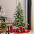 Glitzhome 15ft Prelit Artificial Christmas Tree, Vibrant Evergreen Fir with 5,000 Warm White/Multi-Color Chasing and Twinkling Lights, 13,459 PE&PVC Branch Tips, 9 Function w/Foot Pedal, Simple Setup