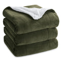 Bedsure GentleSoft Sherpa Fleece Blanket Queen Size for Bed, Non-Heated, Thick and Warm Throw for Women and Men, Soft Fuzzy Plush Queen Blanket for Winter, Brown, 90x90 Inches