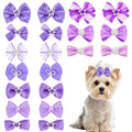 20PCS Cute Dog Hair Bows with Rubber Bands Handmade Mix Style for Puppy
