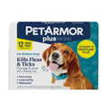 PetArmor Plus Flea & Tick Topical Dogs 45-88 lbs, 6-Month | Ideal for Large Dogs 45-88 lbs; Kills Fleas, Eggs, Larvae, Ticks & Lice; 6-month supply; Waterproof Nose-to-Tail