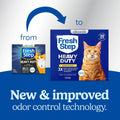 Fresh Step Heavy Duty Odor Block Advanced Multi Cat Clumping Litter with Febreze, 52.5 lb (Package May Vary),(17.5lb Pack x 3)