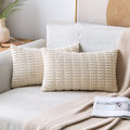 MIULEE Fall Decorative Throw Pillow Covers 18x18 Dark Rust Pack of 2