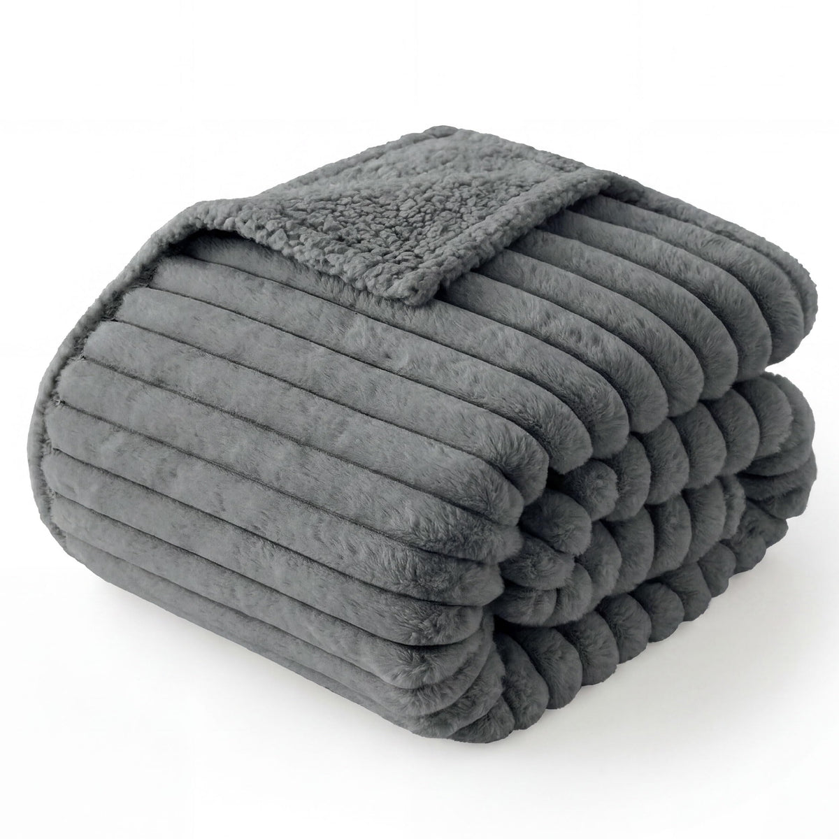 Bedsure ComfyFleece™ Waterproof Dog Blankets for Large Dogs,50x60 Cream | Soft Plush Couch Cover,Washable Corduroy Fleece for Furniture Protector,Cozy Calming Reversible Pet Blanket for Senior Dogs