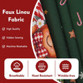 Christmas Table Runner 13 x 72 Inch Green Gingerbread Candy Cane Table Runners for Xmas Dinning Table Decorations