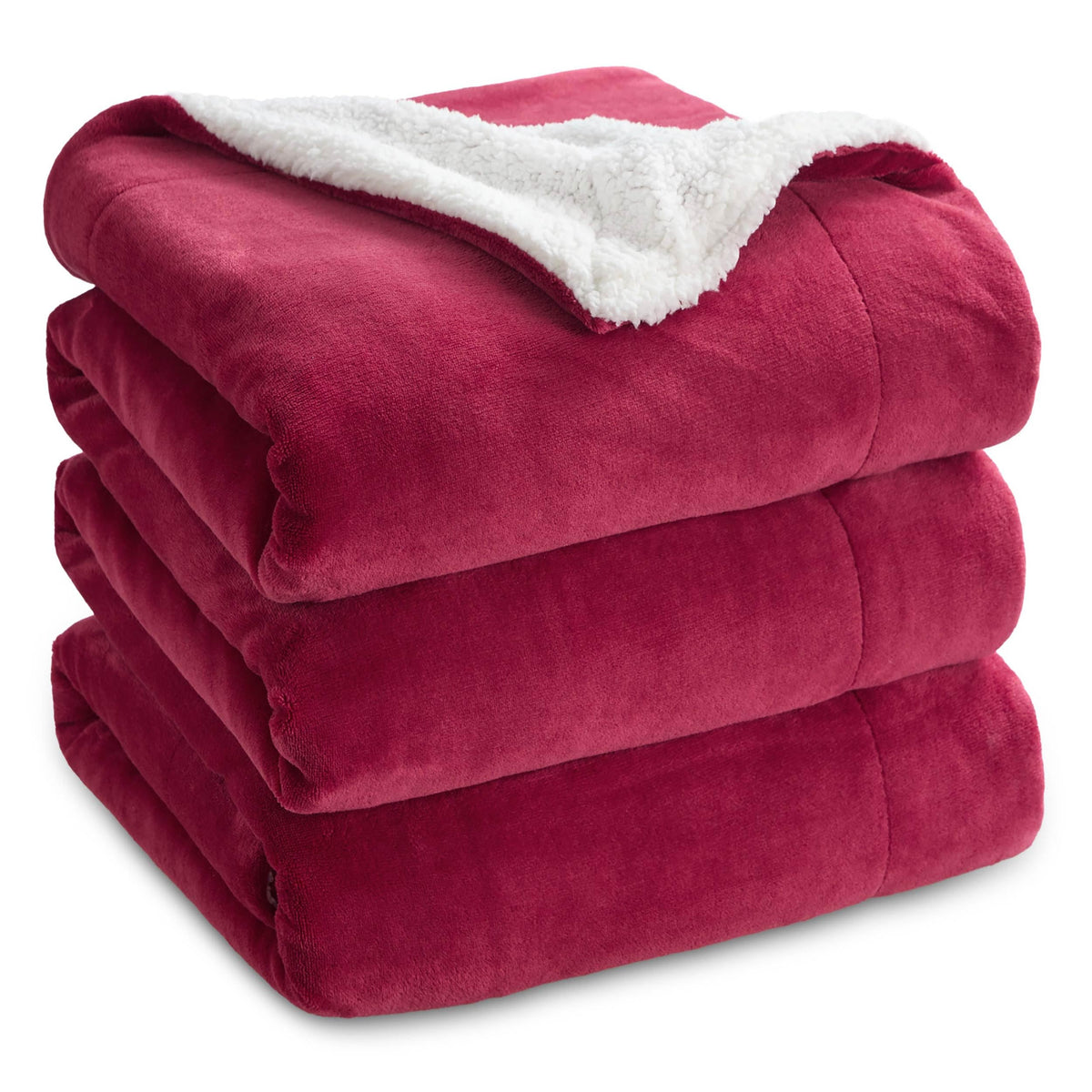 Bedsure GentleSoft Sherpa Fleece Blanket Queen Size for Bed, Non-Heated, Thick and Warm Throw for Women and Men, Soft Fuzzy Plush Queen Blanket for Winter, Brown, 90x90 Inches