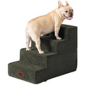 EHEYCIGA Dog Stairs for Bed 18" H, 4-Step Dog Steps for High Bed, Pet Steps for Small Dogs and Cats, Non-Slip Balanced Pet Ramp Indoor, Grey