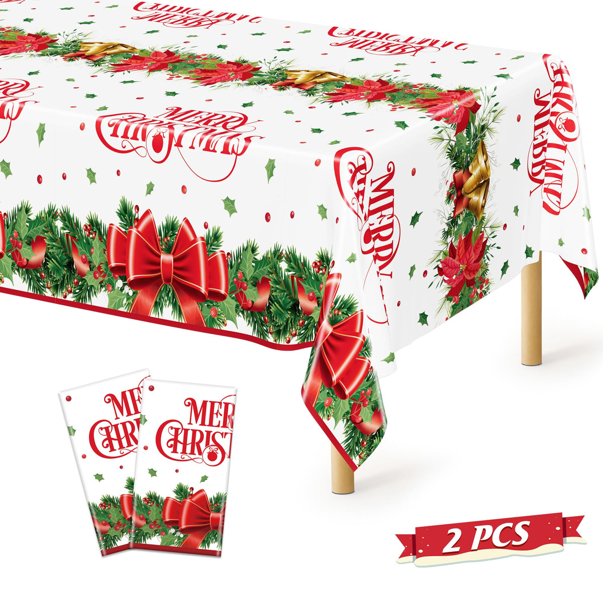 3 Pack Thanksgiving Tablecloths, 108" x 54" Disposable Turkey Table Cloth