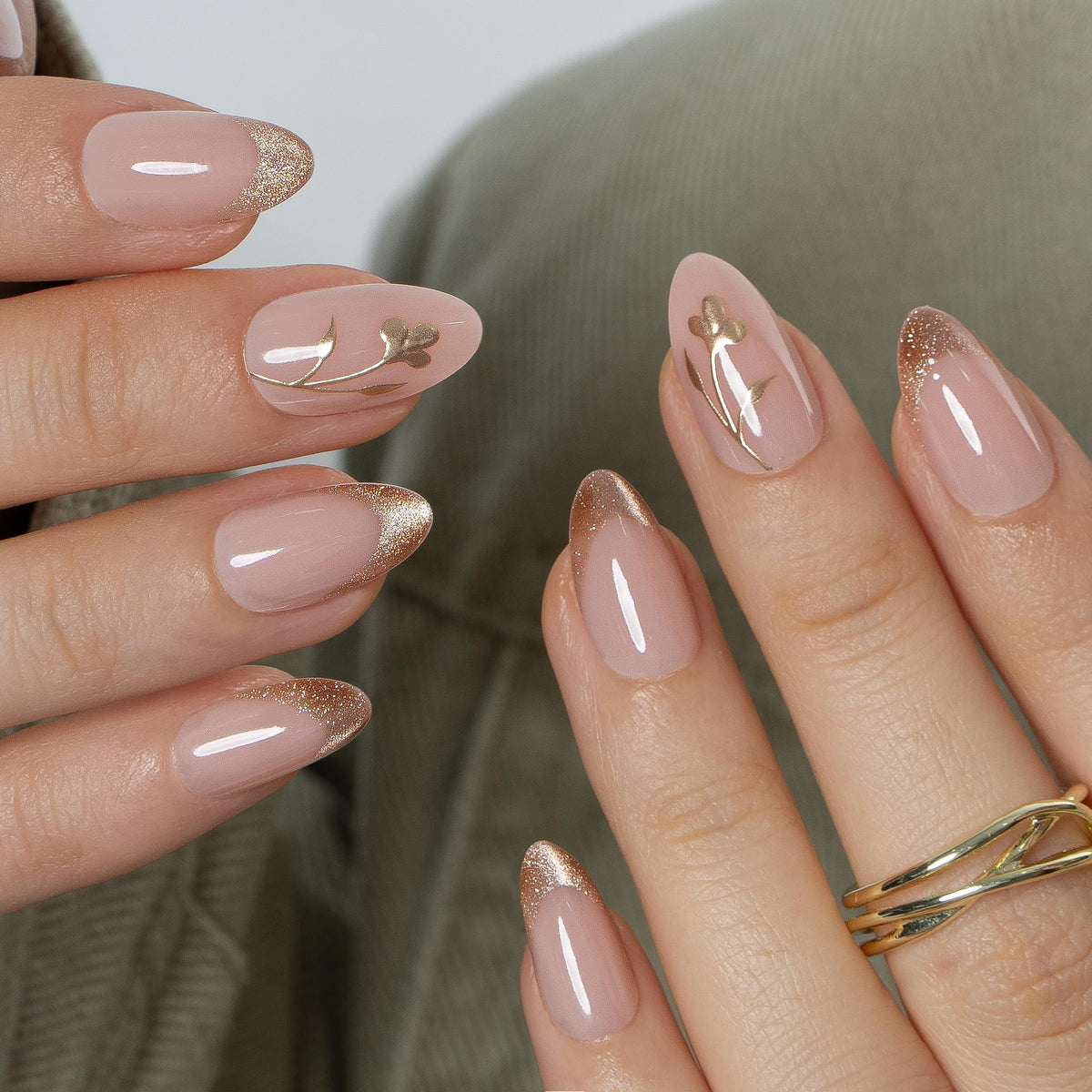 CurvLife Milky White Square Press on Nails Short, Soft Gel Fake Nails with Clean Nude Apricot Design Full Cover False Nails Glossy Nude Glue on Nails Artificial Stick on Nails for Women