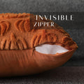 DFXSZ Fall Pillow Covers 18x18 2Pcs Rust Pumpkin Fall Decorations for Home | Fall decor Set of 2 Throw Pillow Cases Soft Plush Faux Fur Wool Couch Cushion for Chair Sofa Bedroom Living Room Home Decor