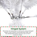 Yaheetech 6ft Pre-lit Christmas Tree with 300 Warm White Lights, White