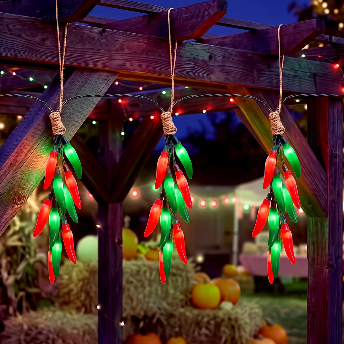 8.5Ft Thanksgiving Turkey String Lights, 10 LED Outdoor with Garland Decor