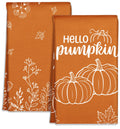 Miss Adola Fall Microfiber Kitchen Towels Set of 2, Straw Pumpkin