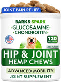 BARK&SPARK Advanced Calming Chews for Dogs - Hemp Chew + Melatonin - Anxiety Relief - Sleep Aid - Relaxing Treats - Stress Relief During Fireworks, Storms, Thunder, Barking