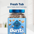 Blue Buffalo Bursts Paw-Lickin' Chicken Crunchy & Creamy Cat Treats, Great for Training, Made with Real Chicken Natural Cat Treats Enhanced with Vitamins, Minerals & Other Nutrients, Tub 12 oz.