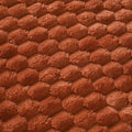Puncuntex Burnt Orange Throw Blanket 50"×60" Fuzzy 3D Jacquard Decorative