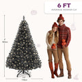 YITAHOME Prelit Black Halloween Christmas Tree 6ft with Remote