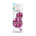 Kiss colorFX by Impress Press On Nails, Levels, 30 No Glue Peel and Stick Nails Kit with IMPROVED Adhesive, Pink Squoval Chrome Effect, Includes Prep Pad, Manicure Stick & Mini File