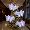 Yinkin 2 Pcs 20'' Christmas Large 3D LED Butterfly Decorations Pink